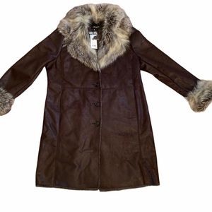 SIGRID OLSEN Faux Shearling Spring/Fall Coat 16 XL - New With Tags